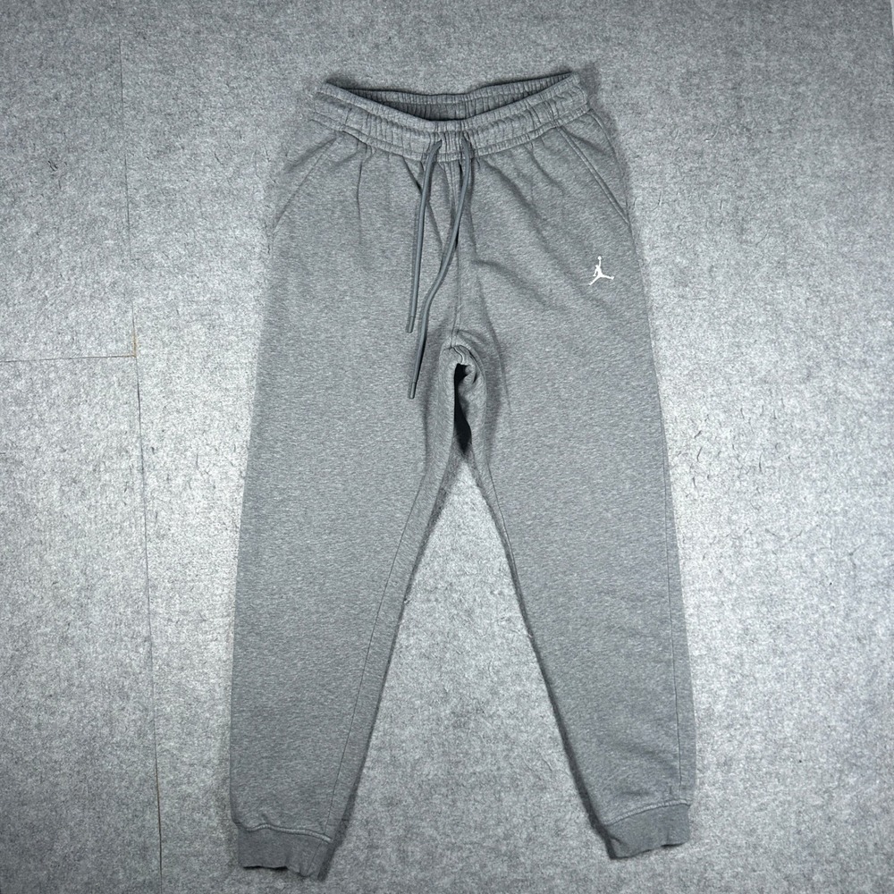 Jordan Sweatpants Mens Small Gray Brooklyn Fleece Joggers FJ7779-091 Gym Sport
